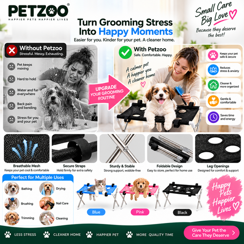 Cat Bathing Stand,  Anti-Scratch and Anti-Bite Pet Grooming Hammock for  Dogs, Dog Bathing Tool